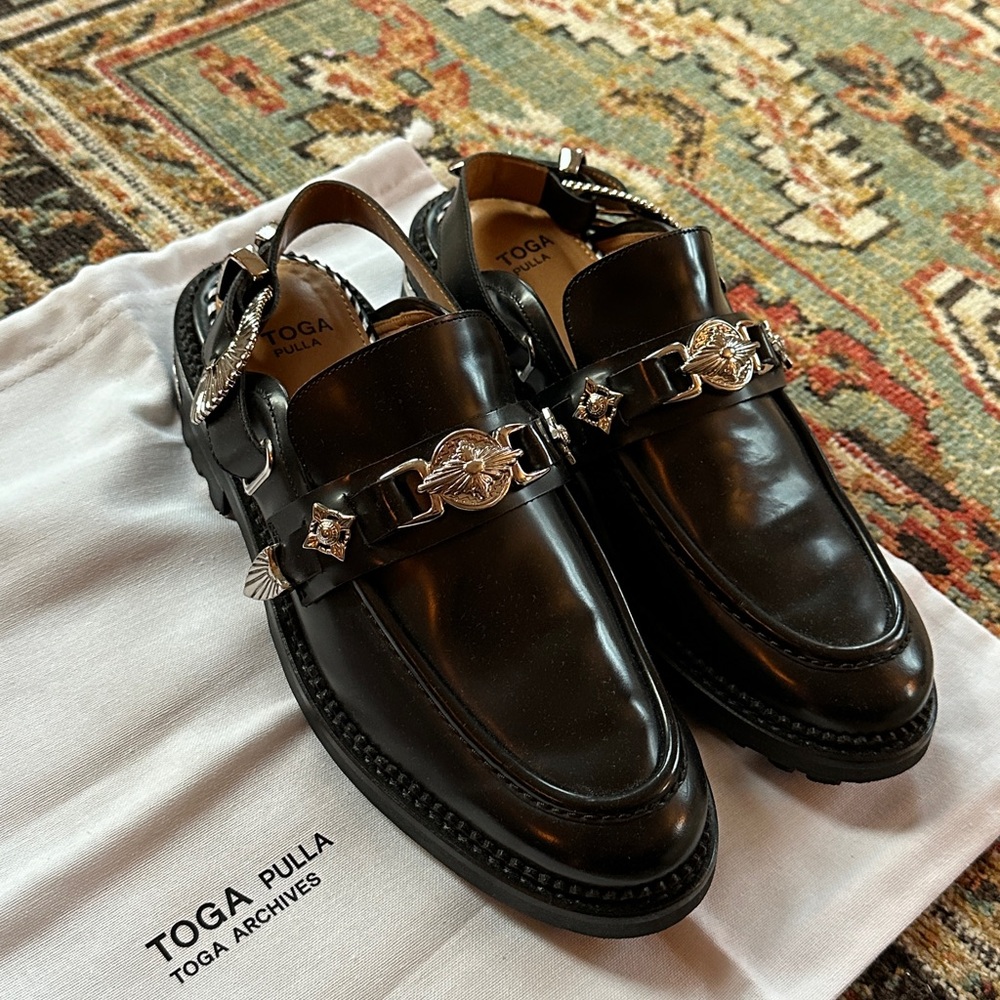 Toga Pulla Black Loafers